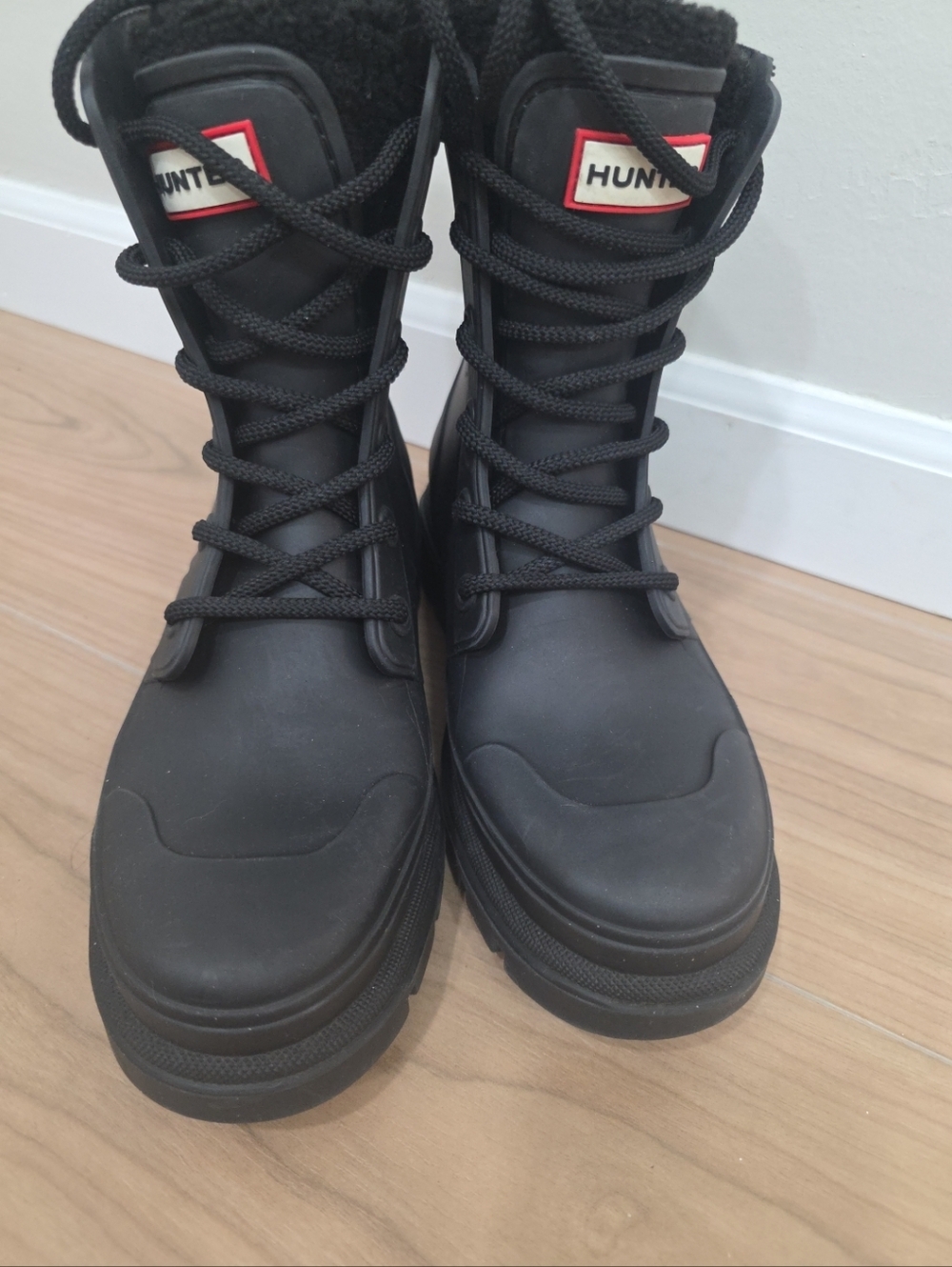 Hunter Diana Lace Up Insulated Rain Boots Size 7